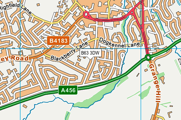 B63 3DW map - OS VectorMap District (Ordnance Survey)