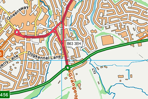B63 3EH map - OS VectorMap District (Ordnance Survey)