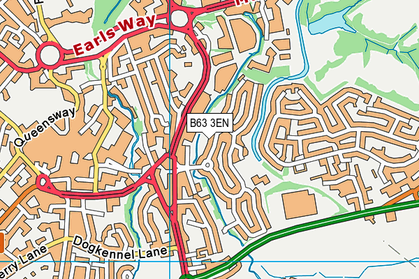 B63 3EN map - OS VectorMap District (Ordnance Survey)