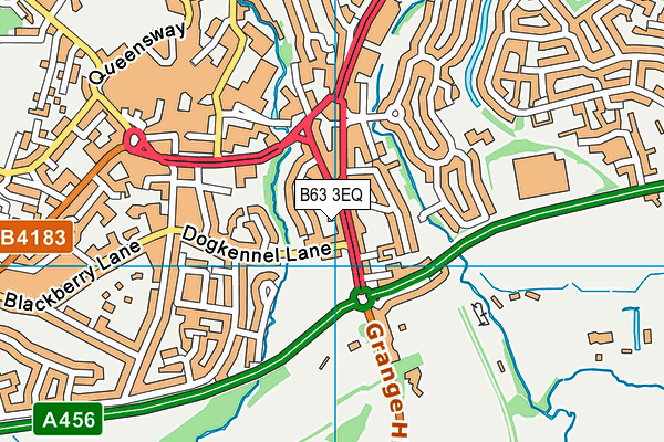 B63 3EQ map - OS VectorMap District (Ordnance Survey)