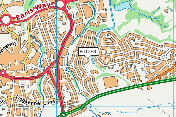 B63 3ES map - OS VectorMap District (Ordnance Survey)