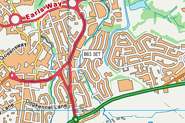B63 3ET map - OS VectorMap District (Ordnance Survey)