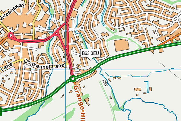 B63 3EU map - OS VectorMap District (Ordnance Survey)