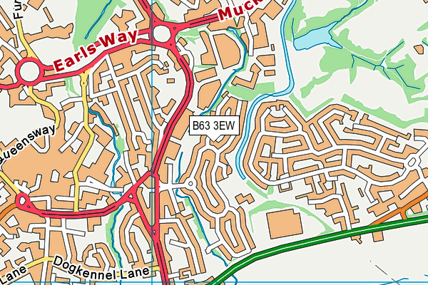 B63 3EW map - OS VectorMap District (Ordnance Survey)