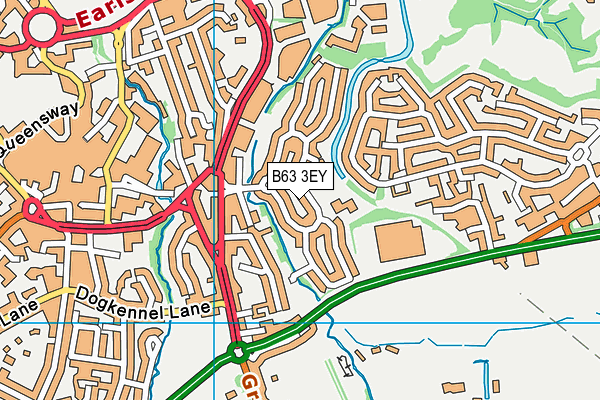 B63 3EY map - OS VectorMap District (Ordnance Survey)