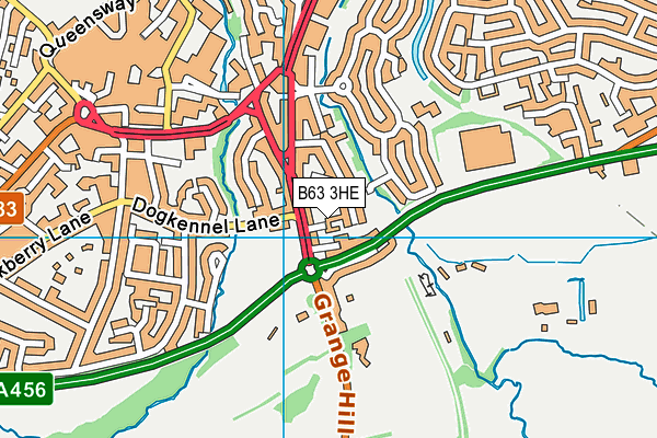 B63 3HE map - OS VectorMap District (Ordnance Survey)