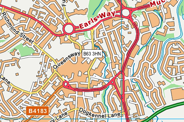 B63 3HN map - OS VectorMap District (Ordnance Survey)