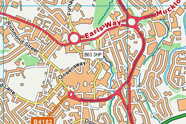 B63 3HP map - OS VectorMap District (Ordnance Survey)