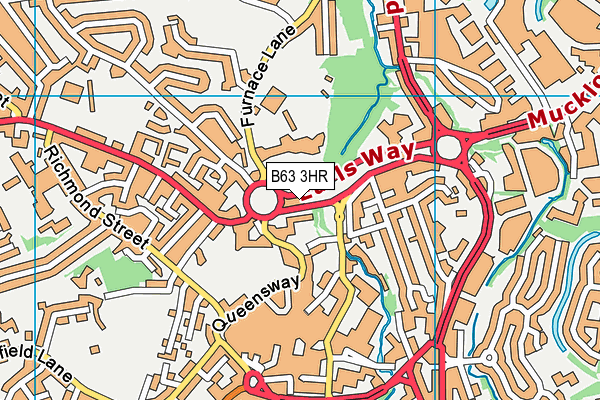 B63 3HR map - OS VectorMap District (Ordnance Survey)