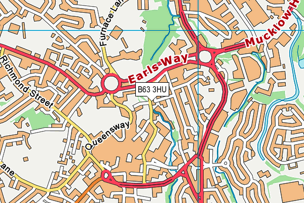 B63 3HU map - OS VectorMap District (Ordnance Survey)