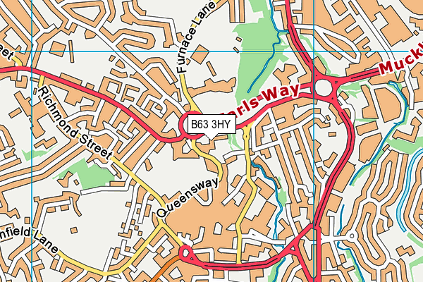 B63 3HY map - OS VectorMap District (Ordnance Survey)
