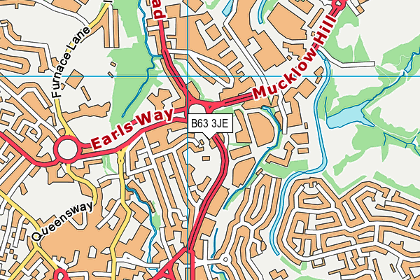 B63 3JE map - OS VectorMap District (Ordnance Survey)