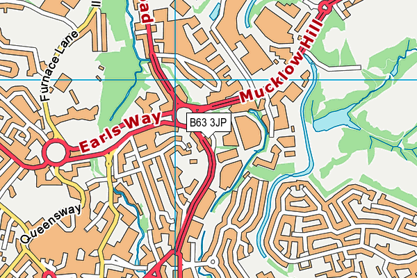 B63 3JP map - OS VectorMap District (Ordnance Survey)