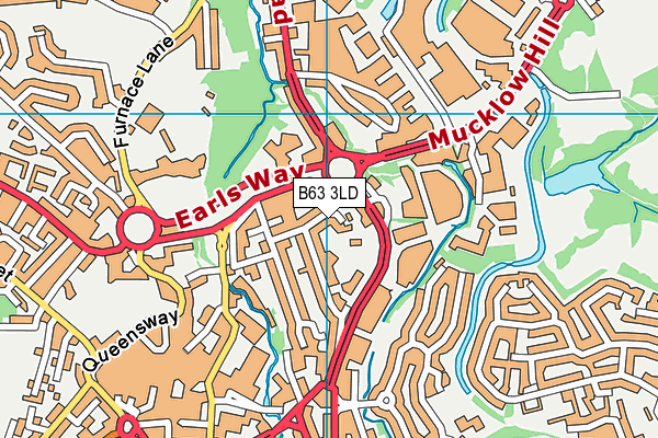 B63 3LD map - OS VectorMap District (Ordnance Survey)