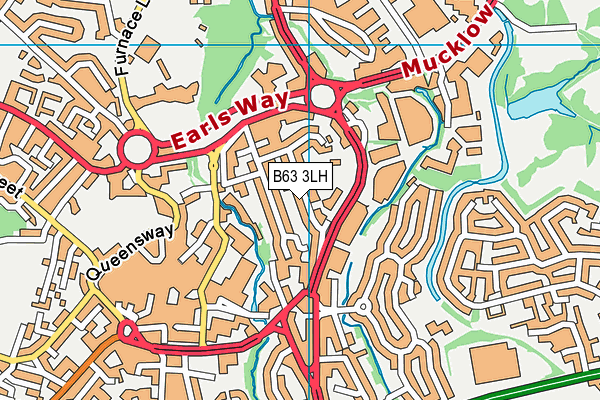 B63 3LH map - OS VectorMap District (Ordnance Survey)