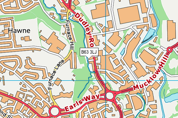B63 3LJ map - OS VectorMap District (Ordnance Survey)