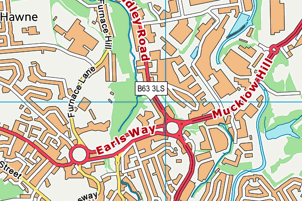 B63 3LS map - OS VectorMap District (Ordnance Survey)