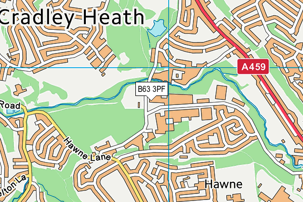 B63 3PF map - OS VectorMap District (Ordnance Survey)