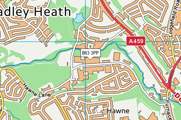 B63 3PP map - OS VectorMap District (Ordnance Survey)