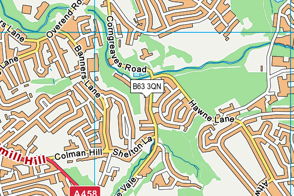 B63 3QN map - OS VectorMap District (Ordnance Survey)