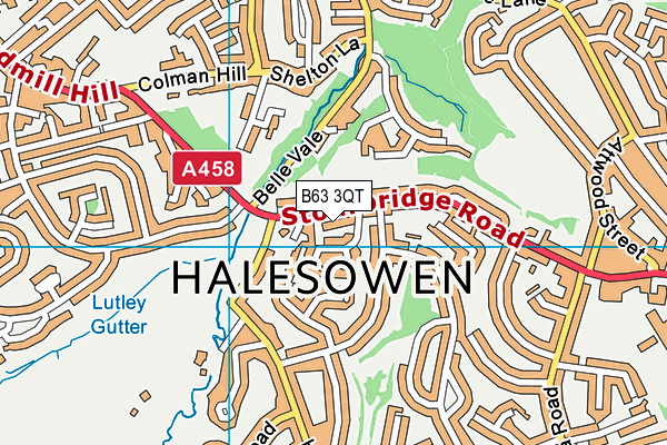 B63 3QT map - OS VectorMap District (Ordnance Survey)