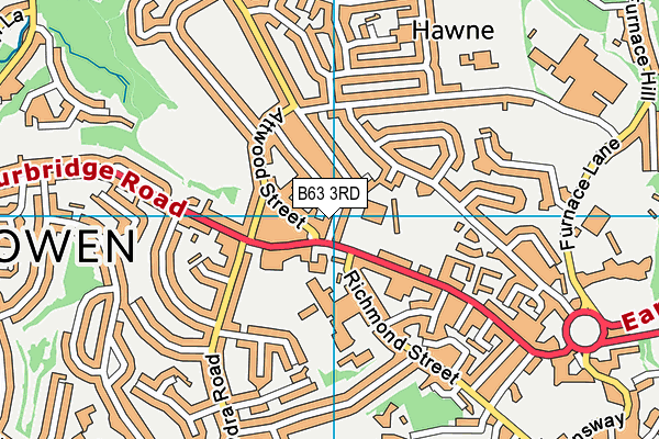B63 3RD map - OS VectorMap District (Ordnance Survey)