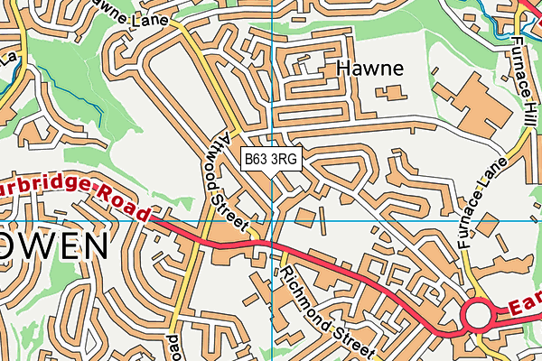 B63 3RG map - OS VectorMap District (Ordnance Survey)