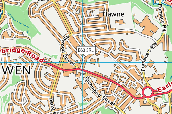 B63 3RL map - OS VectorMap District (Ordnance Survey)