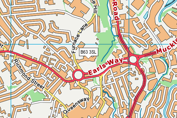 B63 3SL map - OS VectorMap District (Ordnance Survey)