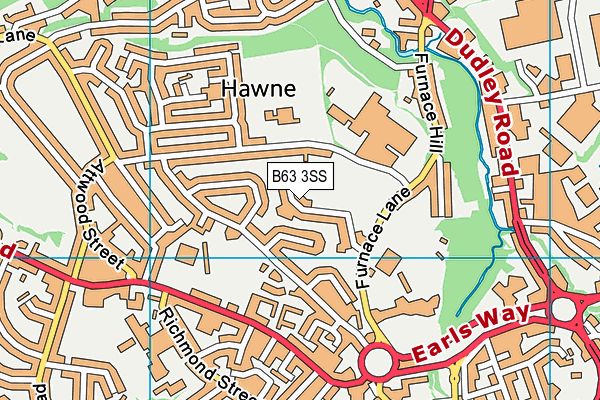 Newfield Lane Playing Fields map (B63 3SS) - OS VectorMap District (Ordnance Survey)