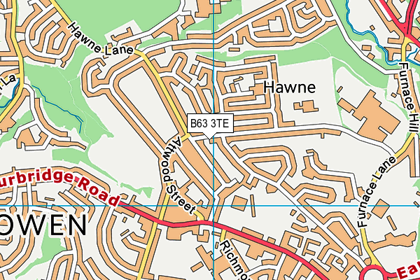 B63 3TE map - OS VectorMap District (Ordnance Survey)