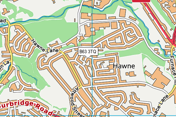 B63 3TQ map - OS VectorMap District (Ordnance Survey)