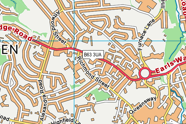 B63 3UA map - OS VectorMap District (Ordnance Survey)