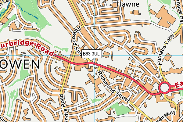 B63 3UL map - OS VectorMap District (Ordnance Survey)