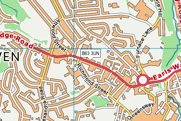 B63 3UN map - OS VectorMap District (Ordnance Survey)