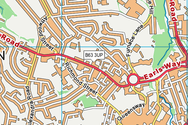 B63 3UP map - OS VectorMap District (Ordnance Survey)