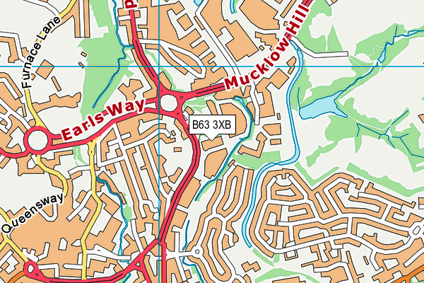 B63 3XB map - OS VectorMap District (Ordnance Survey)