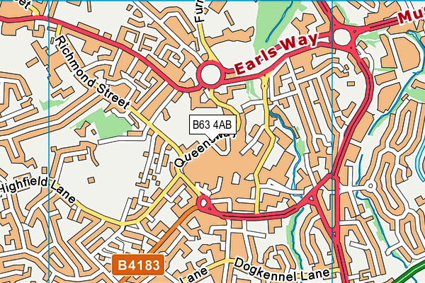 Anytime Fitness (Halesowen) map (B63 4AB) - OS VectorMap District (Ordnance Survey)