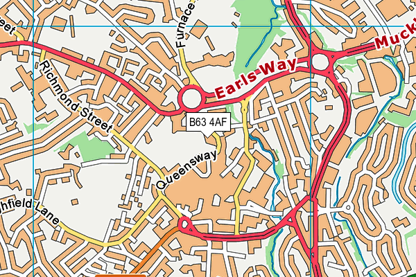 B63 4AF map - OS VectorMap District (Ordnance Survey)