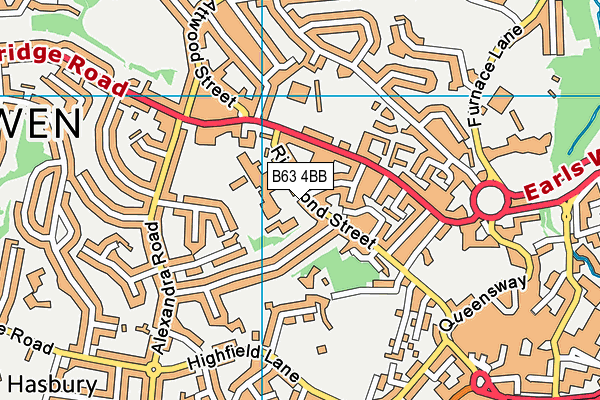 B63 4BB map - OS VectorMap District (Ordnance Survey)