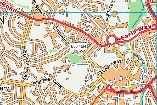 B63 4BN map - OS VectorMap District (Ordnance Survey)