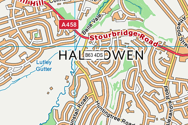 B63 4DS map - OS VectorMap District (Ordnance Survey)