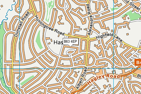 B63 4EP map - OS VectorMap District (Ordnance Survey)