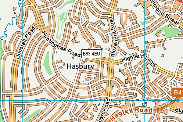 B63 4EU map - OS VectorMap District (Ordnance Survey)