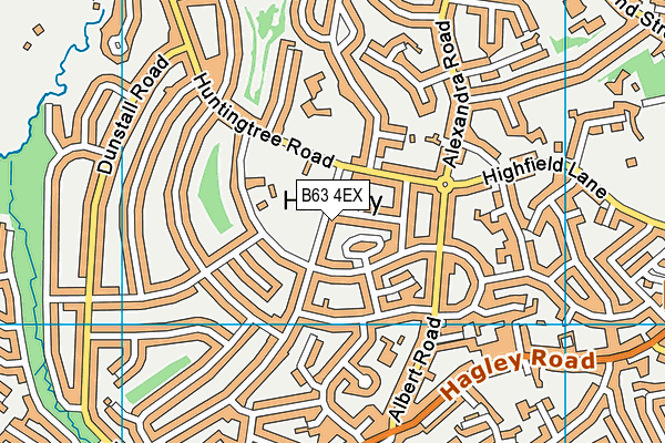 B63 4EX map - OS VectorMap District (Ordnance Survey)