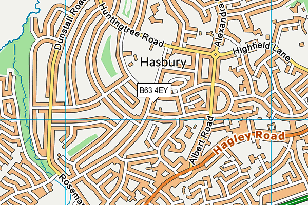 B63 4EY map - OS VectorMap District (Ordnance Survey)