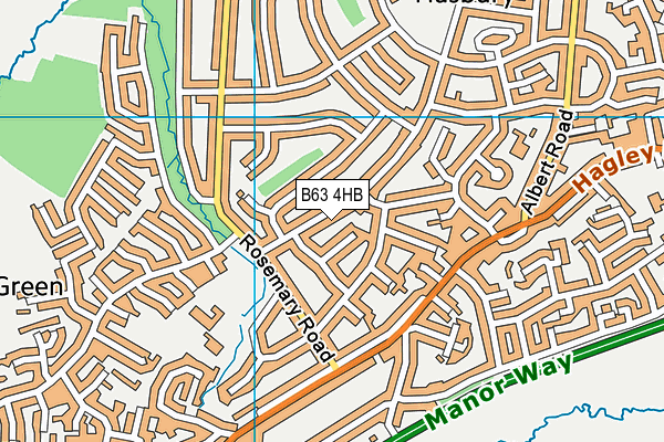 B63 4HB map - OS VectorMap District (Ordnance Survey)