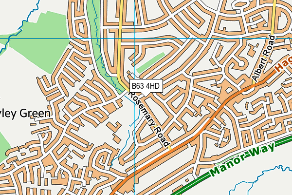 B63 4HD map - OS VectorMap District (Ordnance Survey)