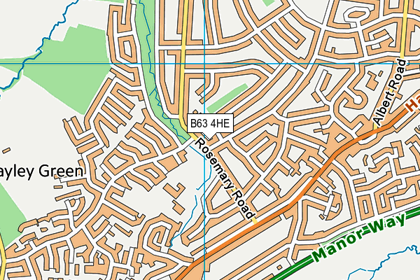 B63 4HE map - OS VectorMap District (Ordnance Survey)