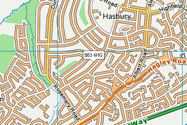 B63 4HG map - OS VectorMap District (Ordnance Survey)